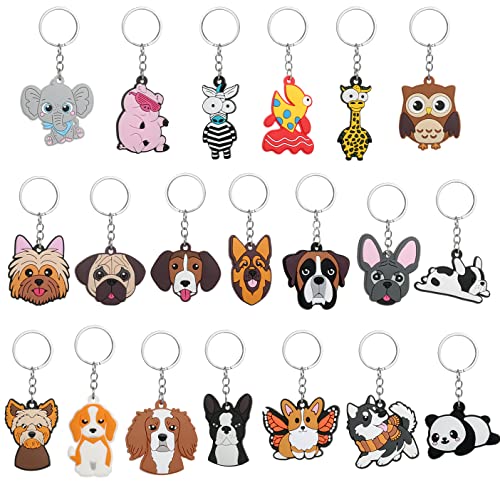 Yishamei Llavero de Perro - 20 Unidades, Animales de Dibujos Animados para...