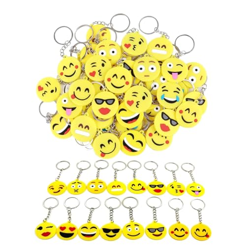 30 Piezas Llaveros Emoji, Llaveros para Niños, Regalos de Agradecimiento de...