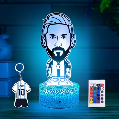 NOCLES MESSI Lámpara Y Llavero Lámpara Decorativa Mesita De Noche Regalos...