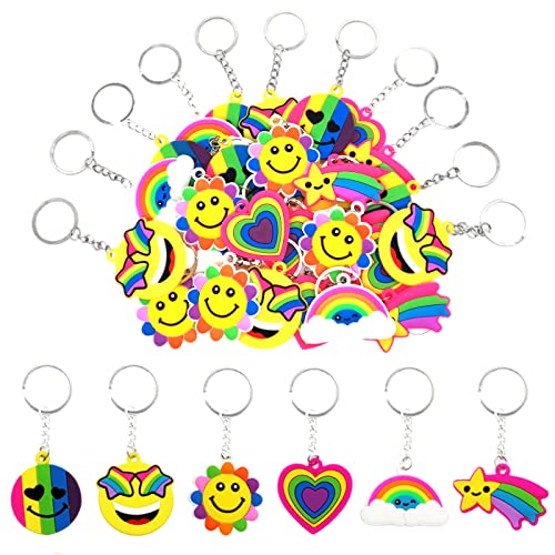 MEIYIFAN 30 Pieza Mini Emoji Llavero,Emoji Encantadora Emoticon,Creativa...