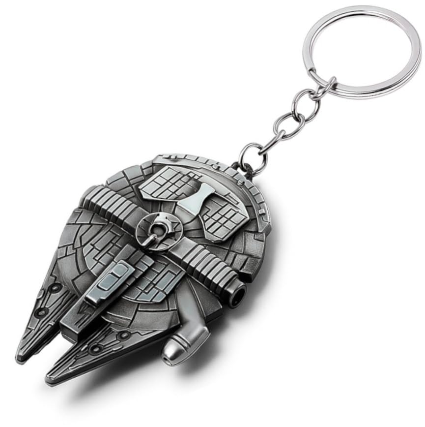 Llavero de metal con anillo para fanáticos de la saga de Star Wars