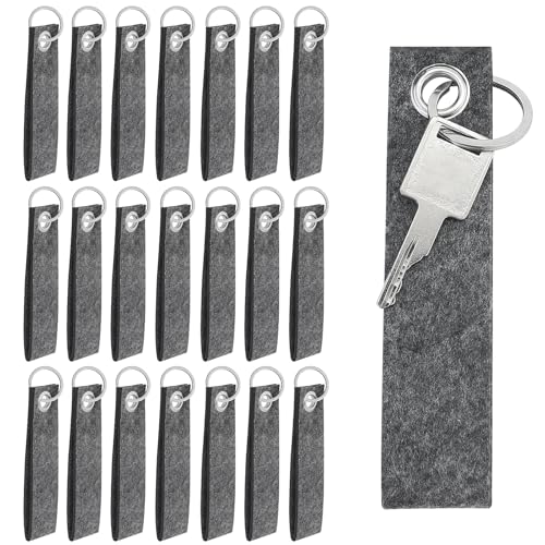JRSHIRLEYLTD 21 llaveros de fieltro con anillo de acero inoxidable para...