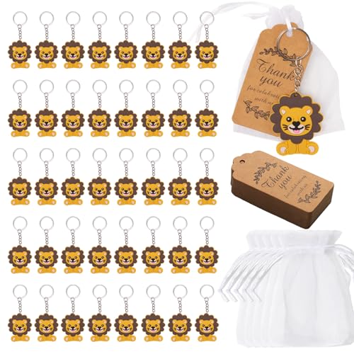 Pilikoll 30 Piezas Llavero León Bautizo Regalos Invitados Con Bolsas de...