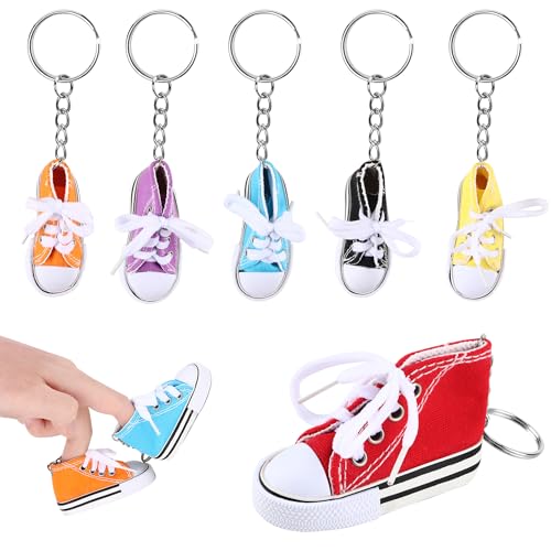 JSMTKJ Llavero Zapatilla de Deporte, 6 Pcs Mini Llaveros Estilo Tipo Converse...