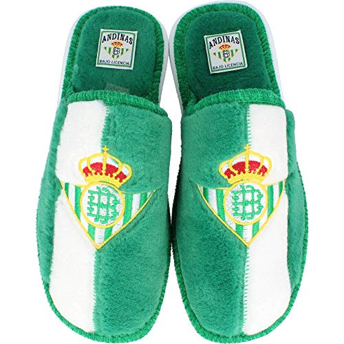 Andinas - Zapatillas de estar por casa Oficial Real Betis - Verde-blanco, 41