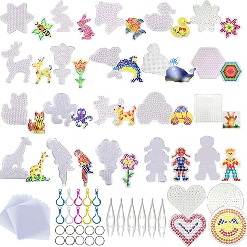 Allaonze Animal - Perlas para planchar (5 mm, 22 unidades), transparente para...