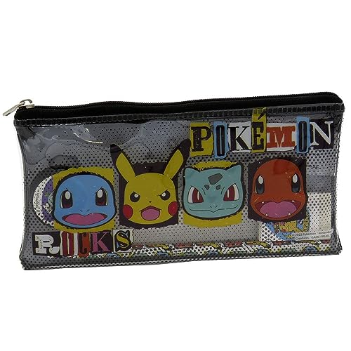 Pokémon - Estuche Juvenil, 5 Piezas, Portatodo con Cremallera, Transparente...