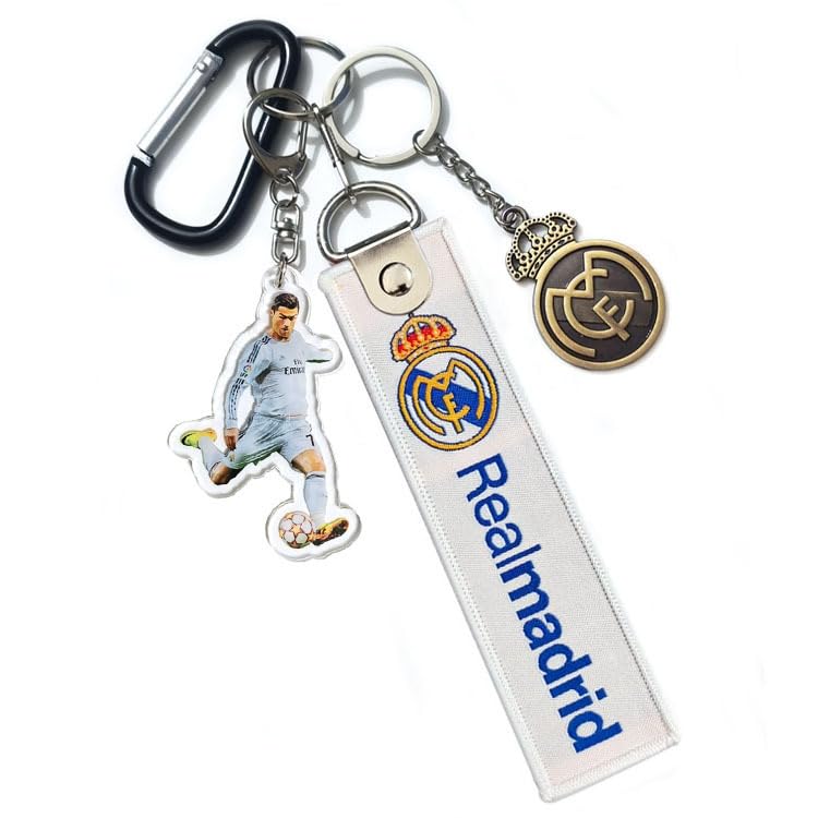 Portachiavi Real Madrid Scudo Metallico Classico - Accessorio Ufficiale Per Tifosi AB2179 - Foto 12