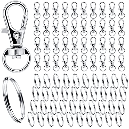 DKBT Anillas para Llaveros 80pcs Mosquetones pequeños, Argollas Desmontables,...
