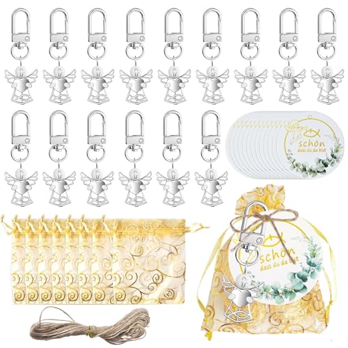 Luxvara 25 PCS Llavero Ángel de La Guarda, Bautizo Colgante Llavero, Regalos...
