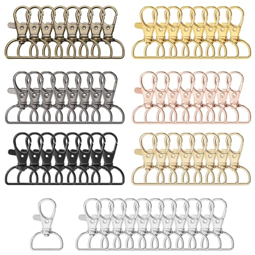 Llavero Giratorio 60 Piezas Mosqueton llavero Metal Mosquetones de 20 mm de 360...