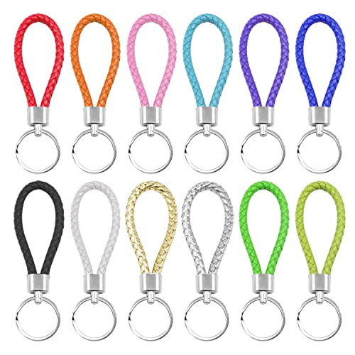 Llavero de Cuerda de Cuero 12, Tejidos de Color Apartamento de Coche, Neutros y...