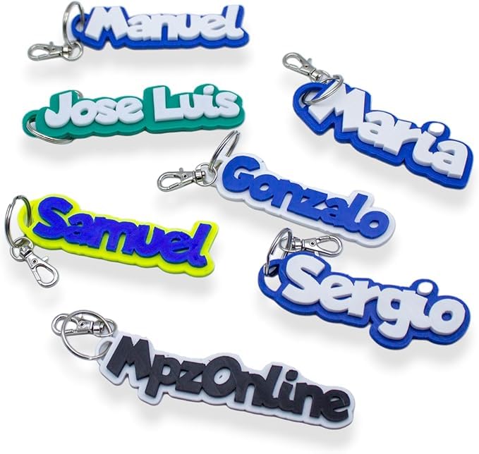 MPZONLINE Llavero personalizado con nombre, marca o texto, regalo...