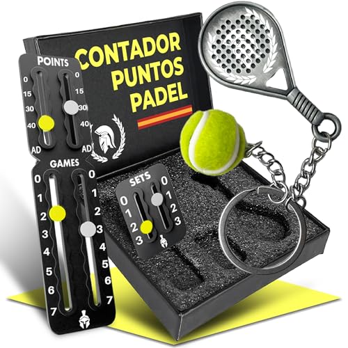 Contador Puntos Padel y Tenis con Adhesivo 3M| Incluye Llavero Pala Padel | Se...