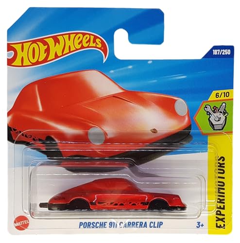 Hot Wheels Porsche 911 Carrera Clip JBB12 Experimotors 6/10 Short Card Red...