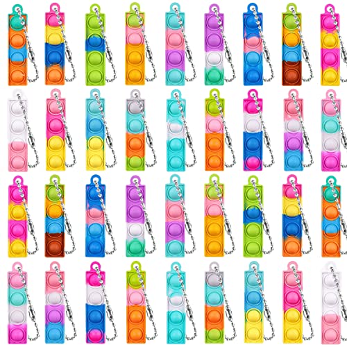 Yeefunjoy 36Pcs Pop Fidget It Toy, Silicona Fidget Juguete Llavero, Colorido Pop...
