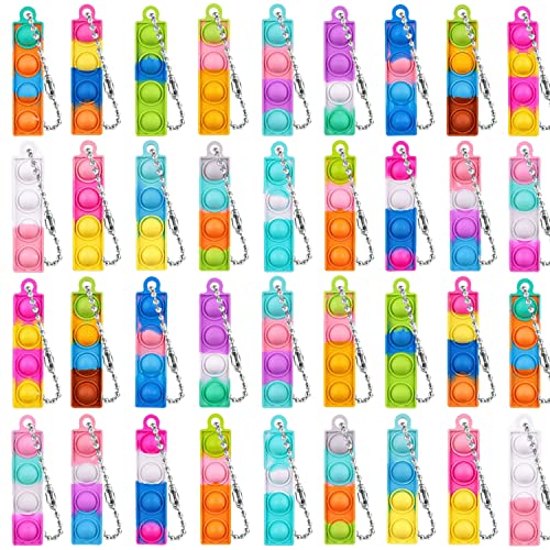 Yeefunjoy 36Pcs Pop Fidget It Toy, Silicona Fidget Juguete Llavero, Colorido Pop...