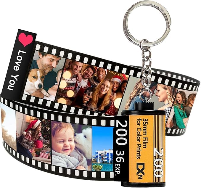 Llavero personalizado con carrete de fotos y álbum de fotos, llavero de...